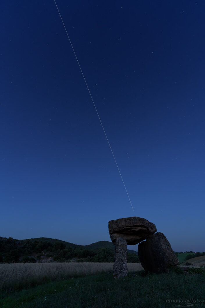 Passage de l'ISS depuis le dolmen de Buzareingues