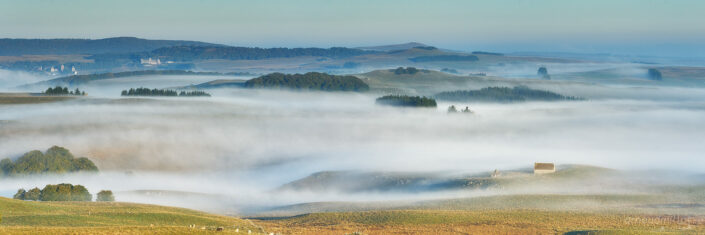 Village d'Aubrac depuis le Trap Haut