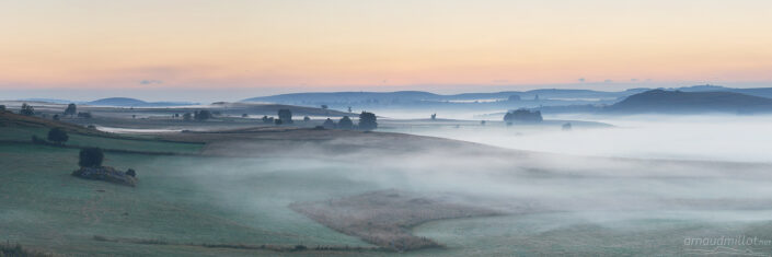 Brumes depuis Montgrousset vers Marchastel