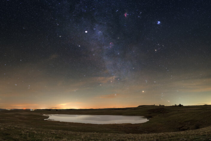 Lever d'Orion au Lac de Saint Andeol