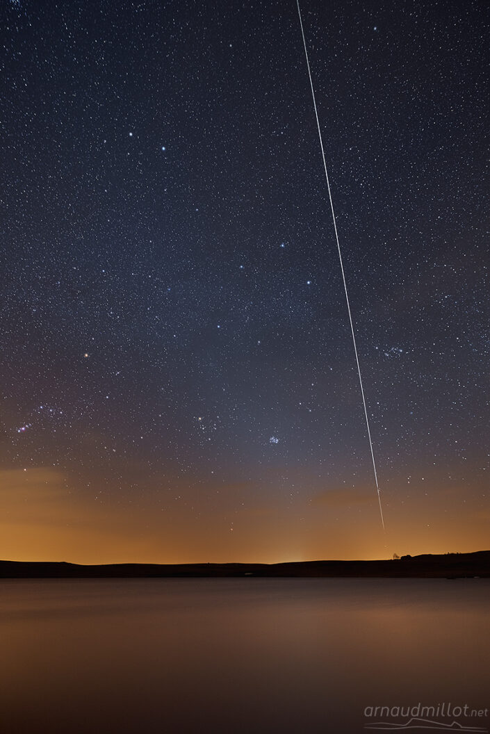 Passage de l'ISS au lac des Moines