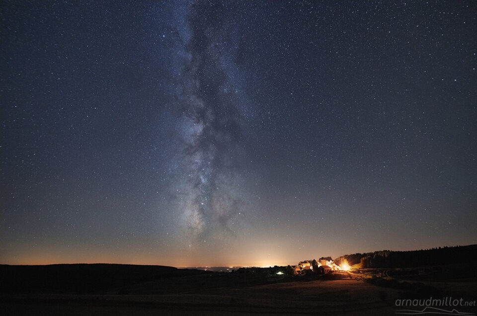 Village d’Aubrac sous les étoiles, Août 2017
