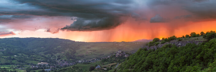 Orage sur le Vallon au coucher du soleil