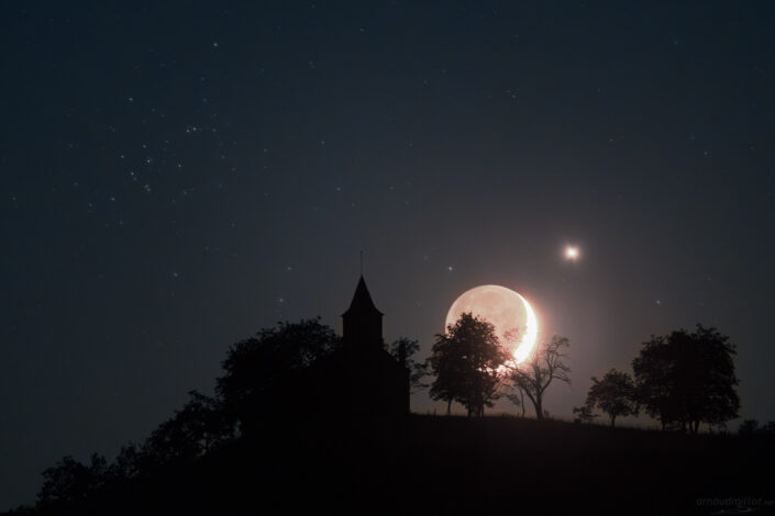 Conjonction Lune Venus à Saint Jean le Froid