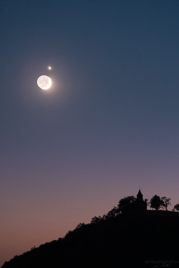 Conjonction Lune Venus à Saint Jean le Froid