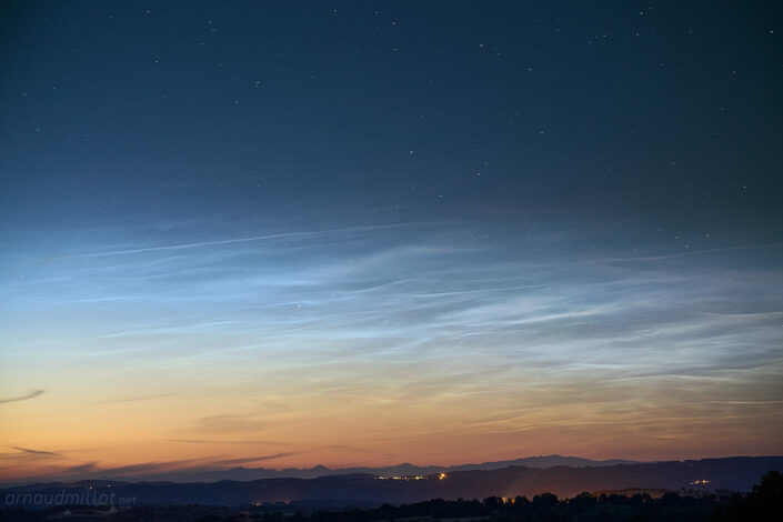Nuages noctulescents depuis l'Aveyron